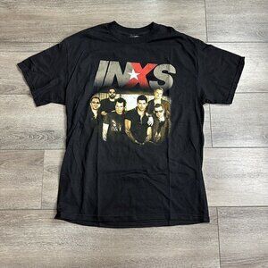 Vintage Graphic T-shirt Giant SZ L INXS Rock Band 2006 - 2007 tour Canada Black